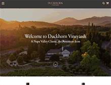 Tablet Screenshot of duckhorn.com